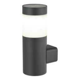 LAP Sul Outdoor LED Solar Wall Light With PIR Sensor Black 27lm