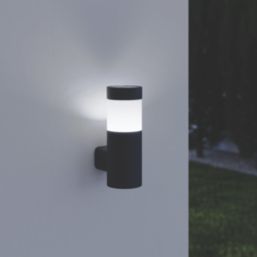 LAP Sul Outdoor LED Solar Wall Light With PIR Sensor Black 27lm