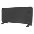 Masterplug Auraline 2000W Electric Glass Panel Heater 430mm x 920mm Anthracite 6824BTU