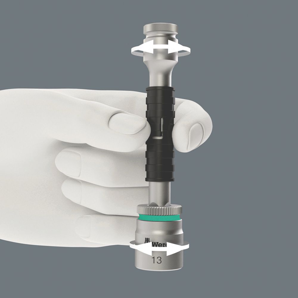 Rallonge Flexible-Lock Wera Zyklop 1/2" - Longueur 250 Mm - Avec Douille à Rotation Rapide