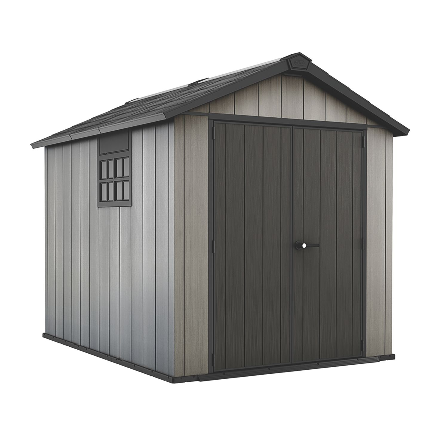 Keter Oakland 759 7' 6" x 9' 6" (Nominal) Apex Resin Shed Grey (860HC)