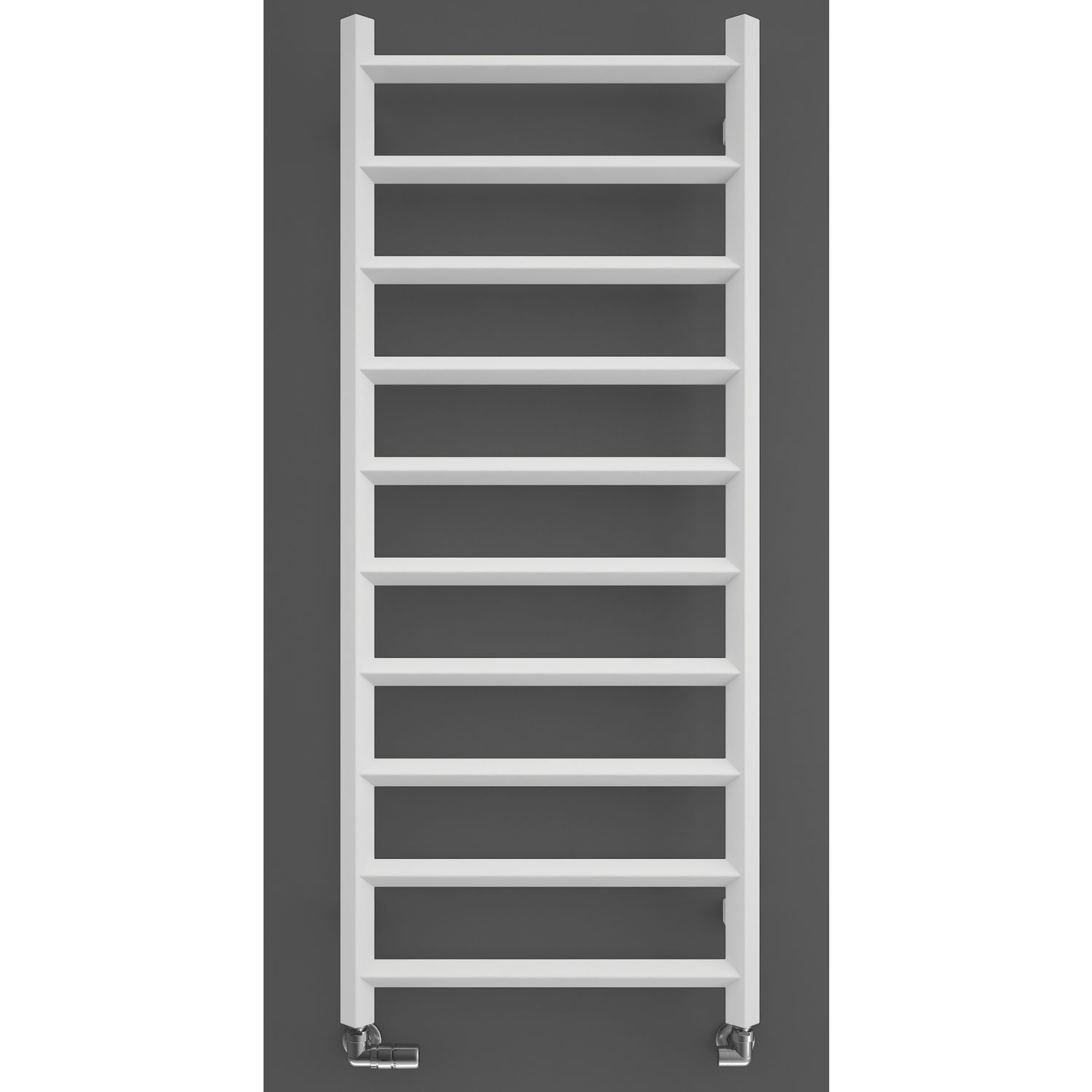 Terma 1200mm x 500mm 1365BTU White Flat Designer Towel Radiator (860HR)
