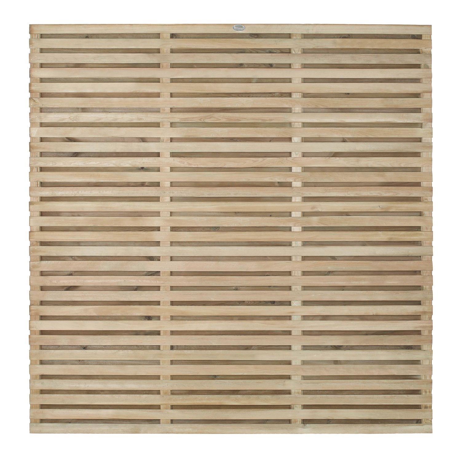 Forest VENHHM6PK4HD Double-Slatted Fence Panels Natural Timber 6' x 6' Pack of 4 (860JG)