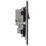 LAP  13A 2-Gang DP Switched Power Socket Black Nickel  with Black Inserts
