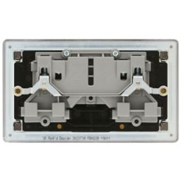 LAP  13A 2-Gang DP Switched Power Socket Black Nickel  with Black Inserts