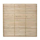 Forest  Single-Slatted  Fence Panels Natural Timber 6' x 6' Pack of 5
