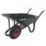 Refurb Forge Steel  Pneumatic Wheels Wheelbarrow Black 85Ltr