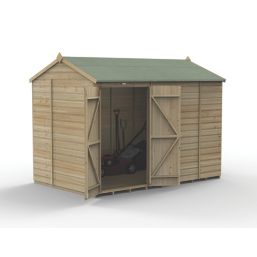 Forest Beckwood 9' 6" x 6' (Nominal) Reverse Apex Shiplap Timber Shed with Base