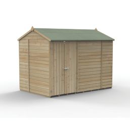 Forest Beckwood 9' 6" x 6' (Nominal) Reverse Apex Shiplap Timber Shed with Base