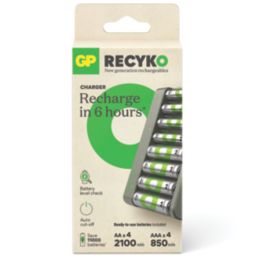 GP Batteries Recyko Ni-MH USB Battery Charger with 8 x Ni-MH Batteries