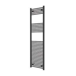 Flomasta 1800mm x 500mm 2498BTU Black Flat  Towel Radiator