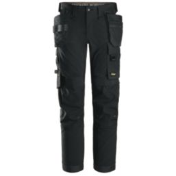Snickers 6275 Shell Stretch Trousers Black 38" W 32" L