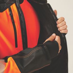 Regatta Hi Vis X-Pro Shell Jacket Black/Orange X Large 44" Chest