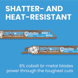 Spyder Mach-Blue  Multi-Material Reciprocating Saw Blades 150mm 2 Pack