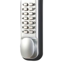 Smith & Locke  Push-Button Lock w/ Holdback Facility  37.5mm Silver