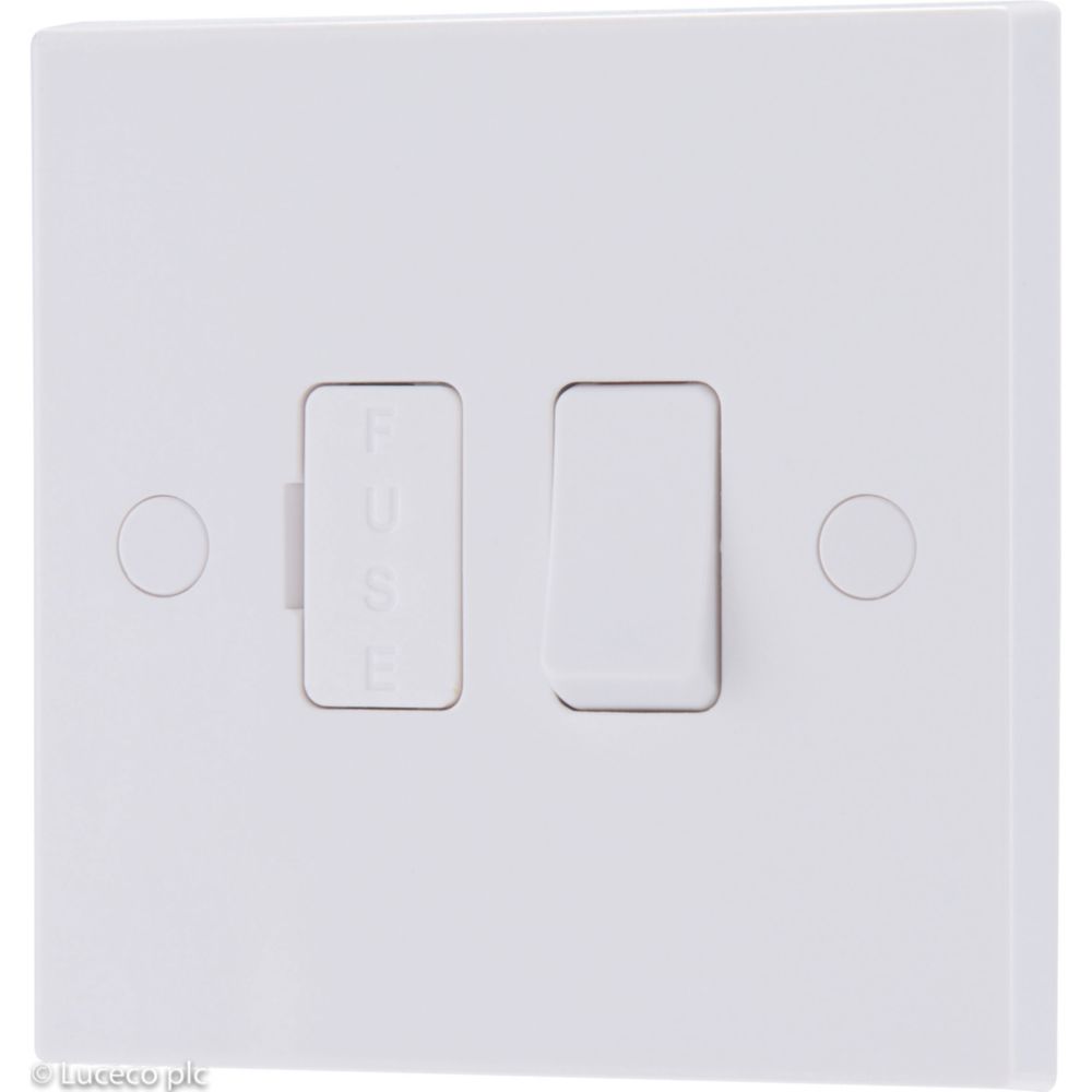 British General 900 Series 13A Switched Fused Spur & Flex Outlet  White