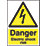 "Danger Electrical Shock Risk" Sign 210mm x 148mm