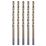 Erbauer  Straight Shank Metal Drill Bits 4mm x 119mm 5 Pack