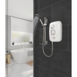 Triton T80 Easi-Fit+ White/Chrome 9.5kW Thermostatic Electric Shower