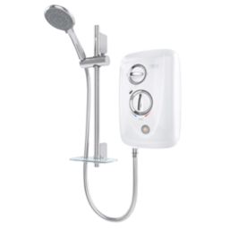 Triton T80 Easi-Fit+ White / Chrome 9.5kW Thermostatic Electric Shower