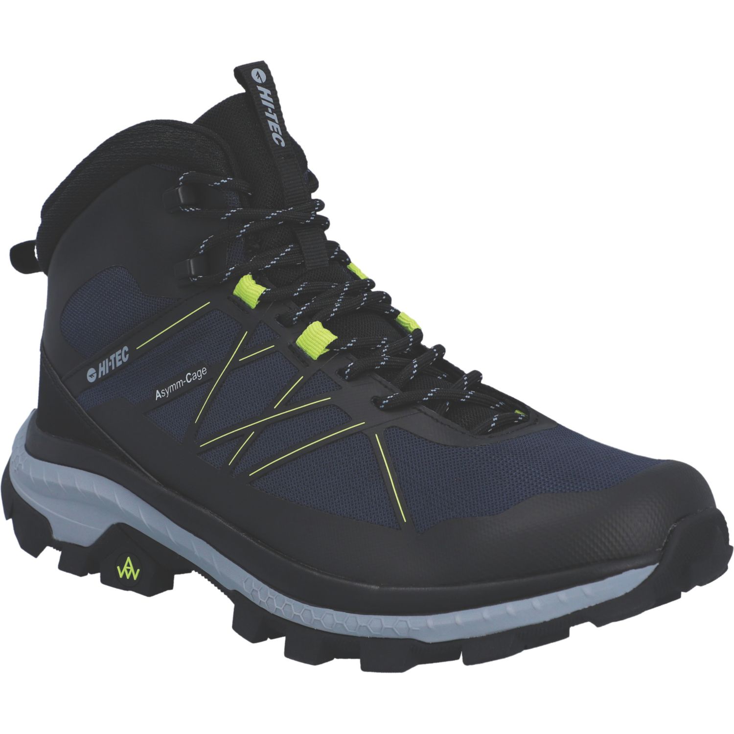 Hi-Tec Infuse Mid Size 10 Black / Lime Waterproof Non Safety Work Boots (861EK)