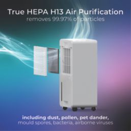 Masterplug Puredry 12Ltr 3-in-1 Dehumidifier, Air Purifier & Ioniser