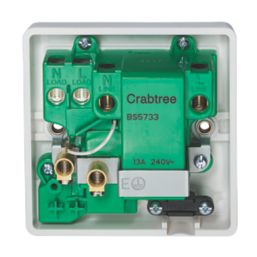 Crabtree Instinct 13A Unswitched Passive RCD Fused Spur  White