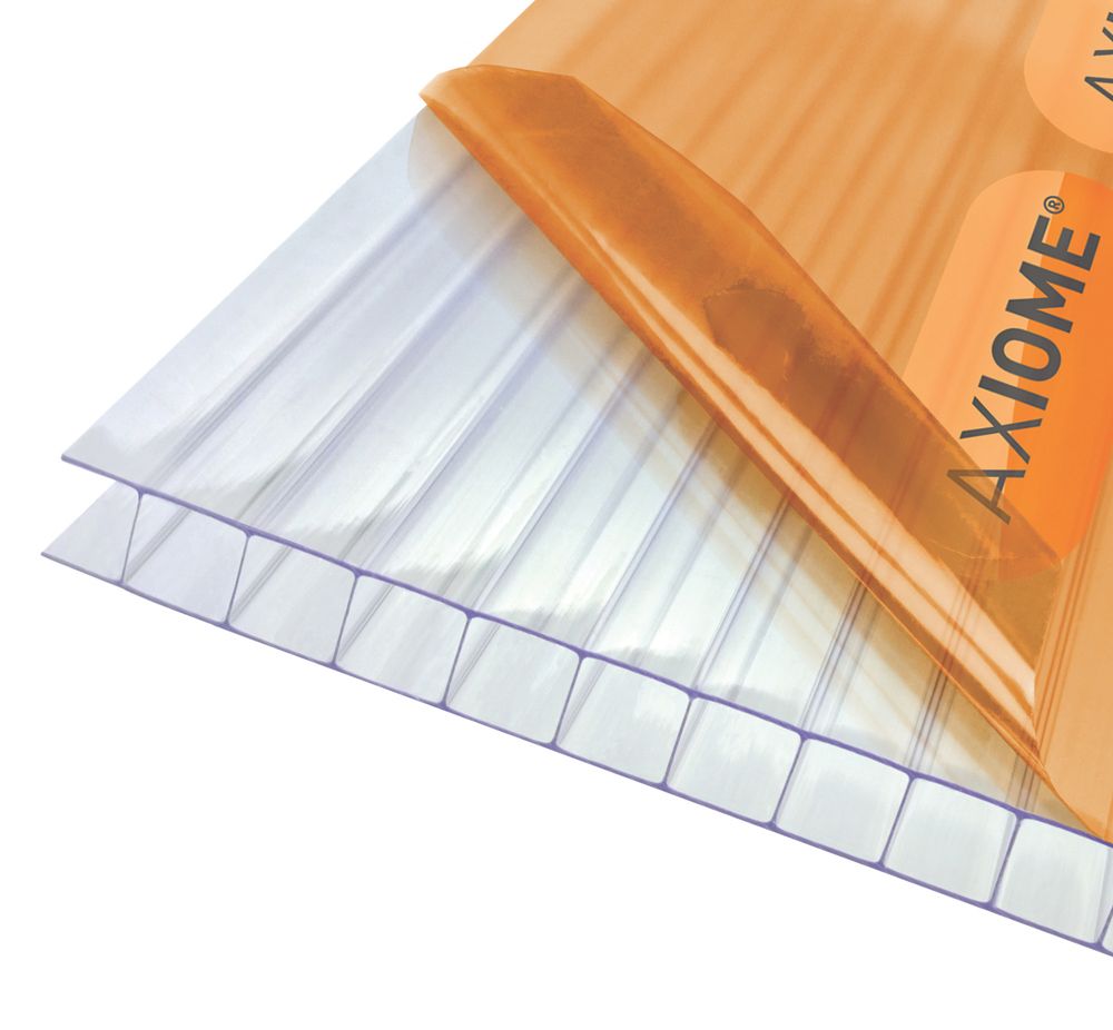 Axiome Twinwall Polycarbonate Roofing Sheet Clear 1050mm X 10mm X ...