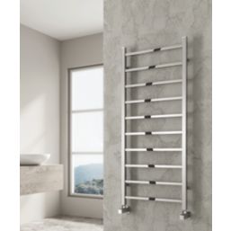 Reina 1200mm x 300mm 702BTU Chrome Flat Designer Towel Radiator