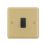 LAP  20A 1-Gang 2-Way Light Switch  Satin Brass with Black Inserts