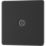 LAP  1-Gang F-Type Coaxial TV / FM Socket Matt Black