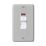 MK Contoura 50A 2-Gang DP Control Switch Grey with Neon with White Inserts