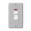 MK Contoura 50A 2-Gang DP Control Switch Grey with Neon with White Inserts