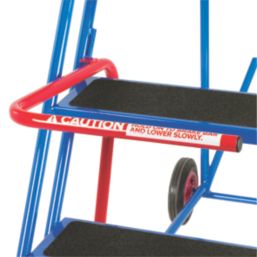 TB Davies Steel 1.5m Blue 6 Step Podium Steps