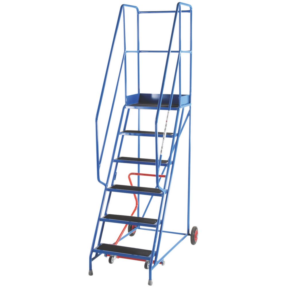 TB Davies Steel 1.5m Blue 6 Step Podium Steps Screwfix