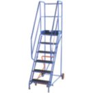 TB Davies Steel 1.5m Blue 6 Step Podium Steps