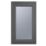 Crystal  Left-Hand Opening Obscure Double-Glazed Casement Anthracite on White uPVC Window  610mm x 1040mm
