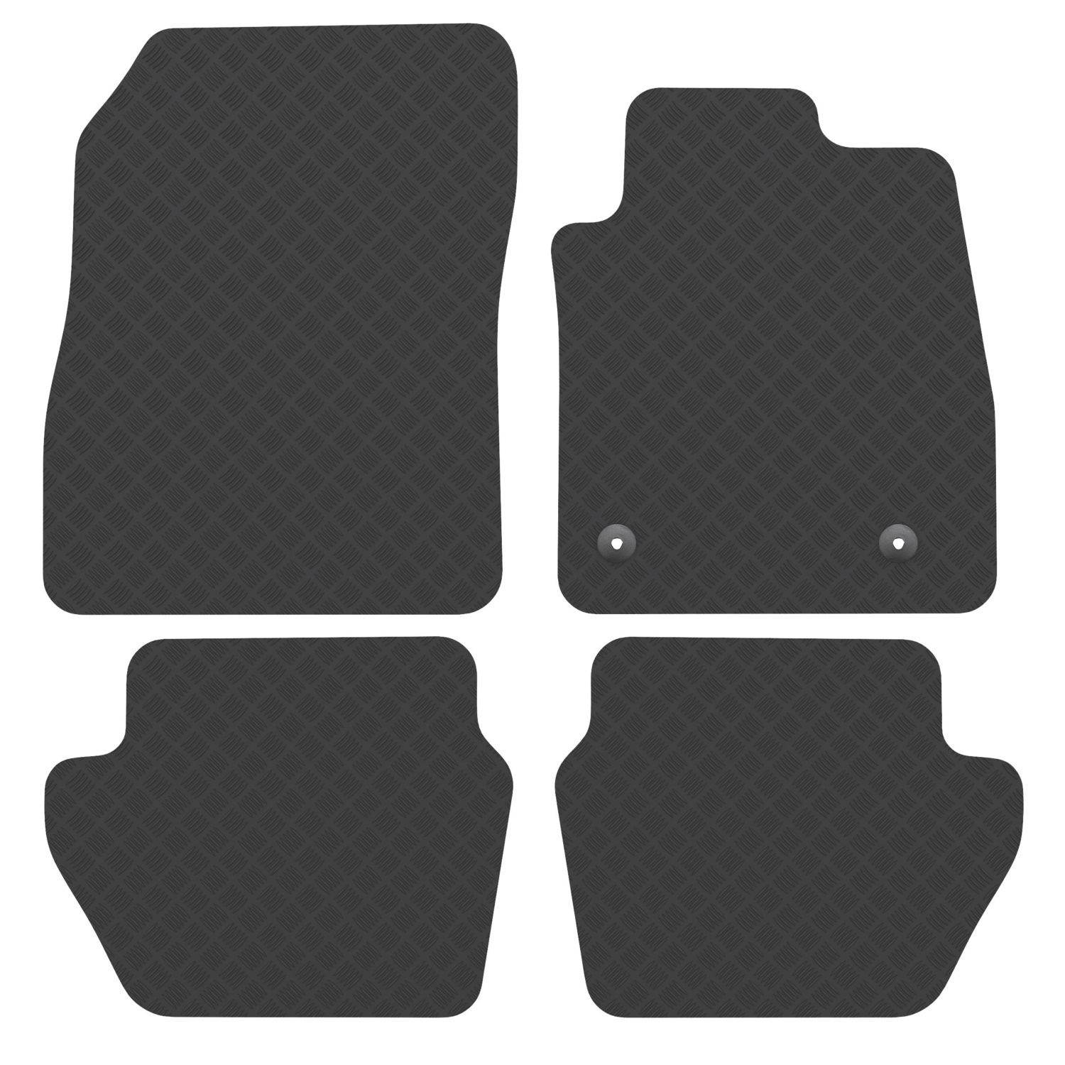 Car Mat Co. Ford Fiesta MK8 2017 on Rubber Car Mats 4 Piece Set (861VV)