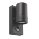 Saxby Icarus Outdoor Wall Light With PIR Sensor Black