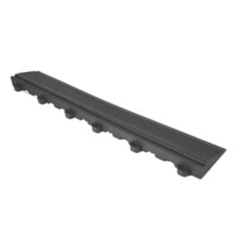 Swisstrax Ribtrax Pro Vented Garage Floor Tile Ramp Jet Black 400mm x 63mm 4 Pack