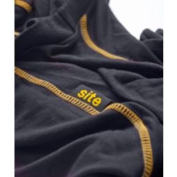 Site  Long Sleeve Base Layer Top Black Large 40" Chest