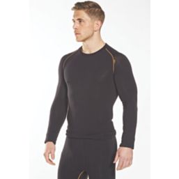 Site  Long Sleeve Base Layer Top Black Large 40" Chest