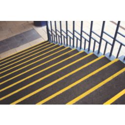 COBA COBAGRiP Black & Hi-Vis Yellow GRP Anti-Slip Stair Tread Cover 1000mm x 345mm x 55mm