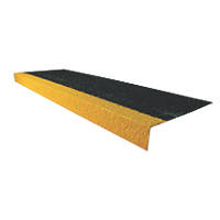 COBA Europe Cobragrip Black & Hi-Vis Yellow GRP Anti-Slip Stair Tread Cover 1000 x 345 x 55mm