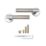 Serozzetta Trend Fire Rated Lever on Rose Door Handle Pair Polished Chrome / Satin Nickel