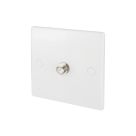 Schneider Electric Ultimate Slimline 1-Gang F-Type Satellite Socket White with Colour-Matched Inserts