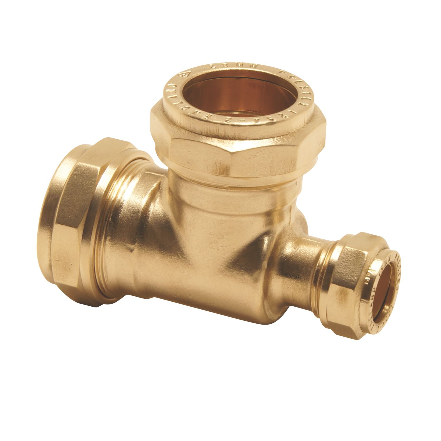 Pegler PX50B Brass Compression Reducing Tee 22mm x 15mm x 22mm (8626G)