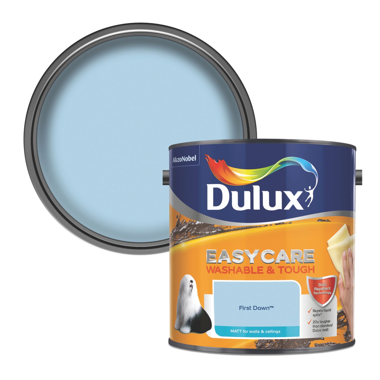 Dulux EasyCare Washable & Tough 2.5Ltr First Dawn Matt Emulsion Paint (862CG)