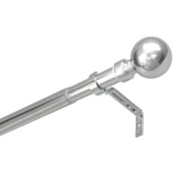 Renaissance Polished Chrome Curtain Pole 28/25mm x 120-210cm