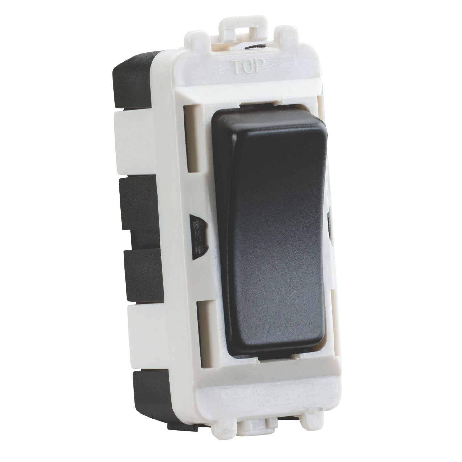 Knightsbridge 20AX Grid DP Control Switch Matt Black (862CR)